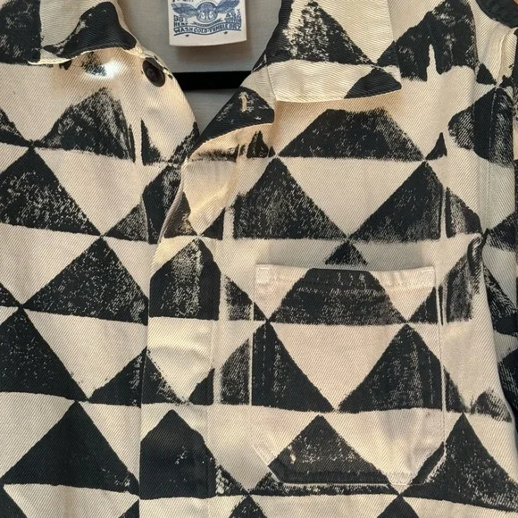 Jungmaven Olympic Jacket, sold out hand printed Triangles pattern - Size Small - Picture 5 of 5
